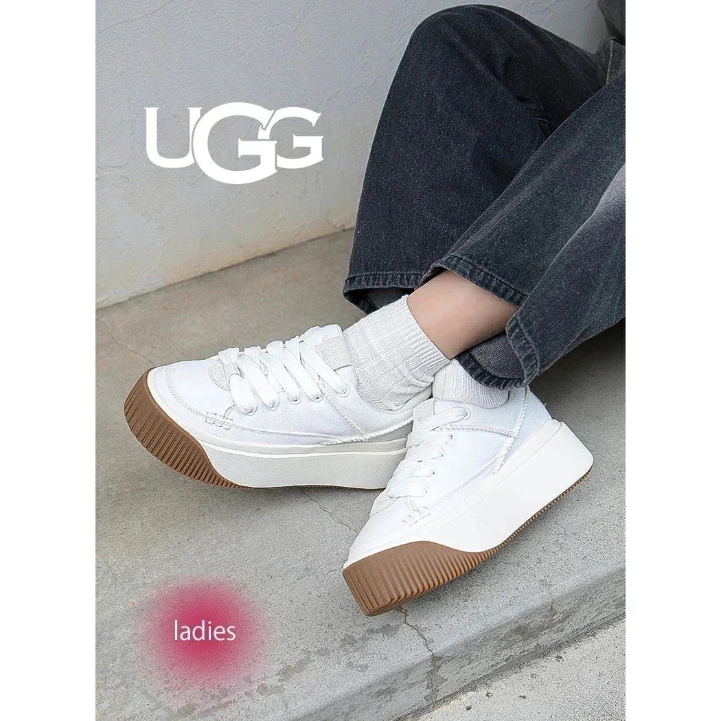 UGG アグ ウィメンズ イージー ダジット エッセンシャル スニーカー EZ-DUZZIT ESSENTIAL LACE UP WHITE ( 厚底 白 ホワイト レディース 1167499 )