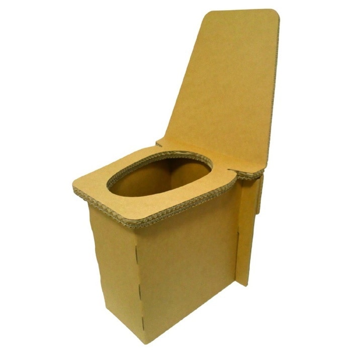 京阪紙工 日本製 ダンボール製簡易トイレ ＠トイレ（アットトイレ） 非常用トイレ 組み立て式トイレ 緊急時 災害時 段ボール Japan