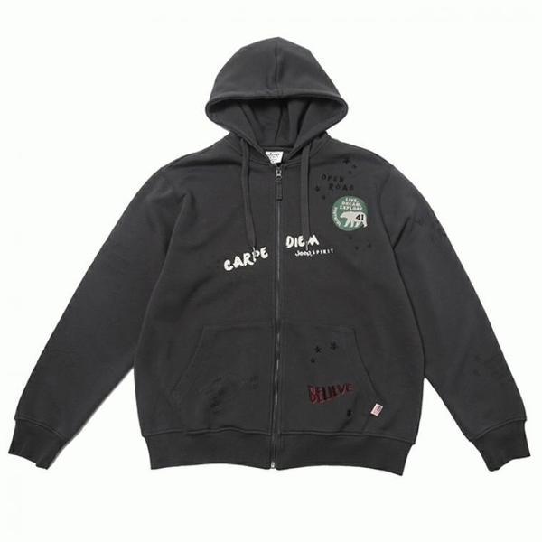 JEEP ジープ 男女共用 レタリング プリント 刺繍 フードジップアップ_1_A JM3TZU032__1