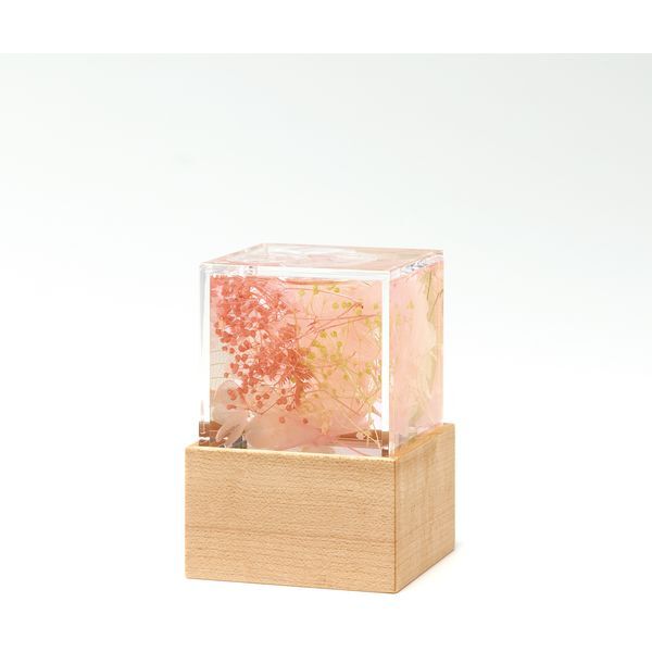 手元供養 ミニ骨壷 ゆらか ピンク ハーバリウム