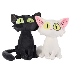 qoo10すずめの戸締まり ダイジン サダイジン ぬいぐるみ 猫 抱き枕 アニメグッズ もちもち ふわふわ 柔らか 可愛い プレゼント用 ホワイト ブラック 白い 黒い