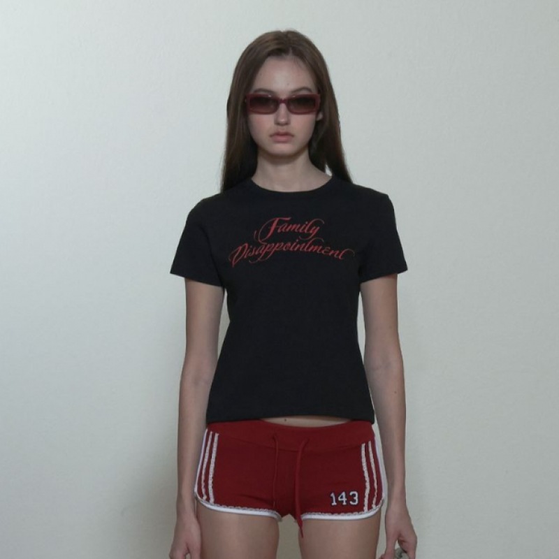 SCULPTOR ファミリーディサポイントメントTシャツブラック