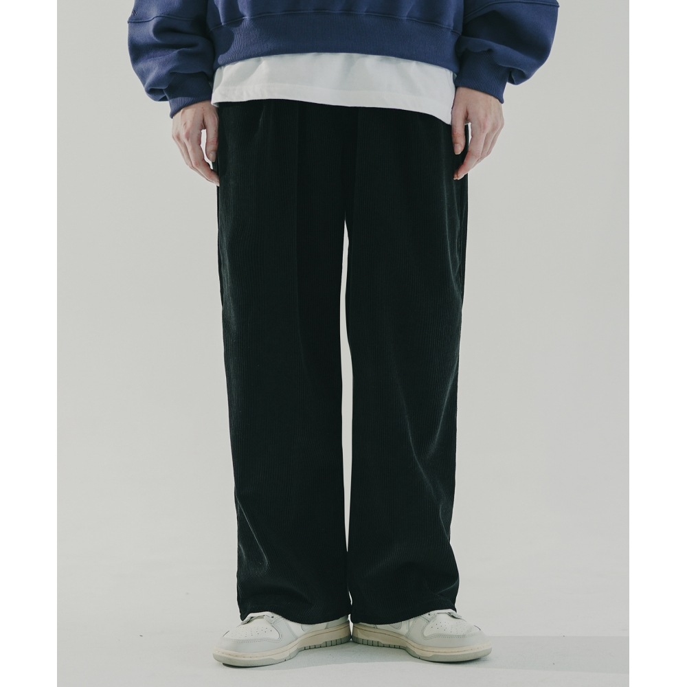 WV PROJECTクロップルコーデュロイワイドパンツブラックMJLP7618