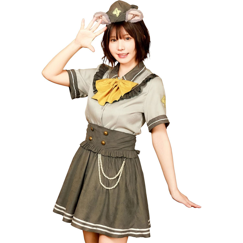コスプレ ハロウィン ねずみ 警察 ダスティコンフィ ネズミポリス レディース フリーサイズ グリーン[dustycomfy]