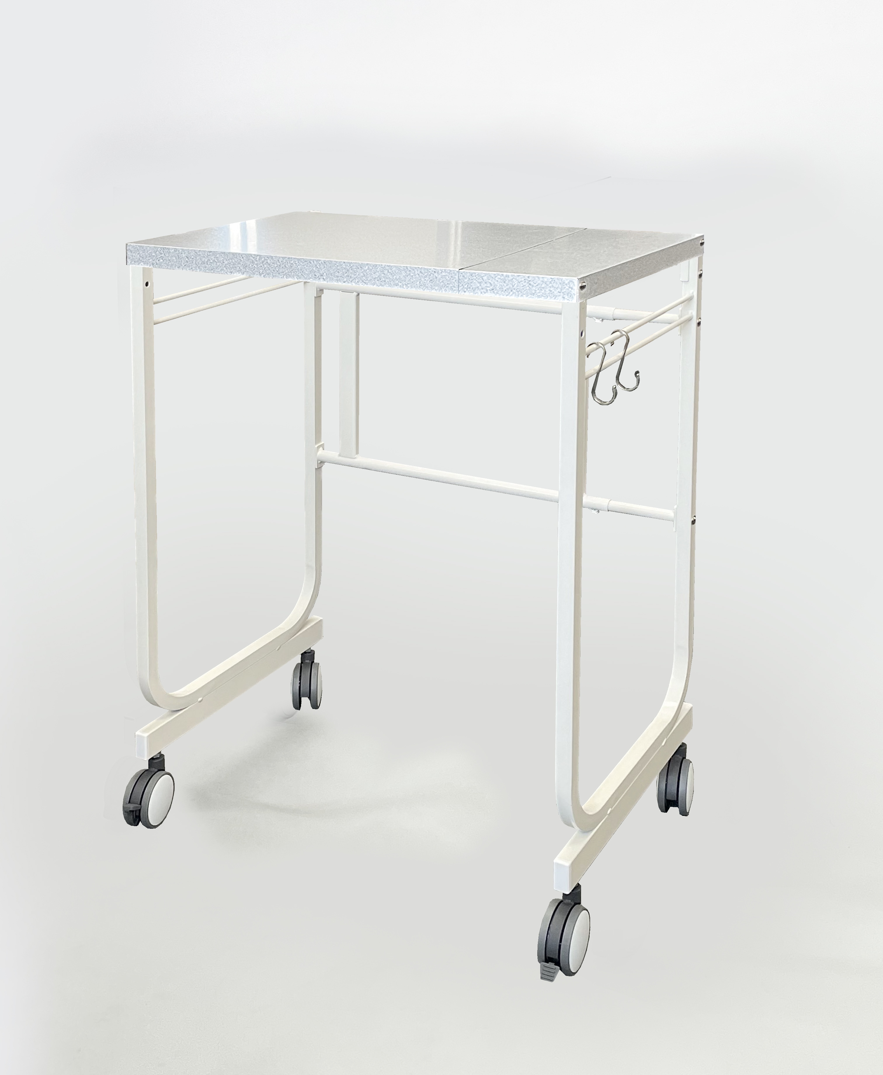 伸縮式ｷｯﾁﾝサイドカウンター/グランホワイト/KS-4085WH/ 幅55-90cm　奥行40.5　高さ85.5cm