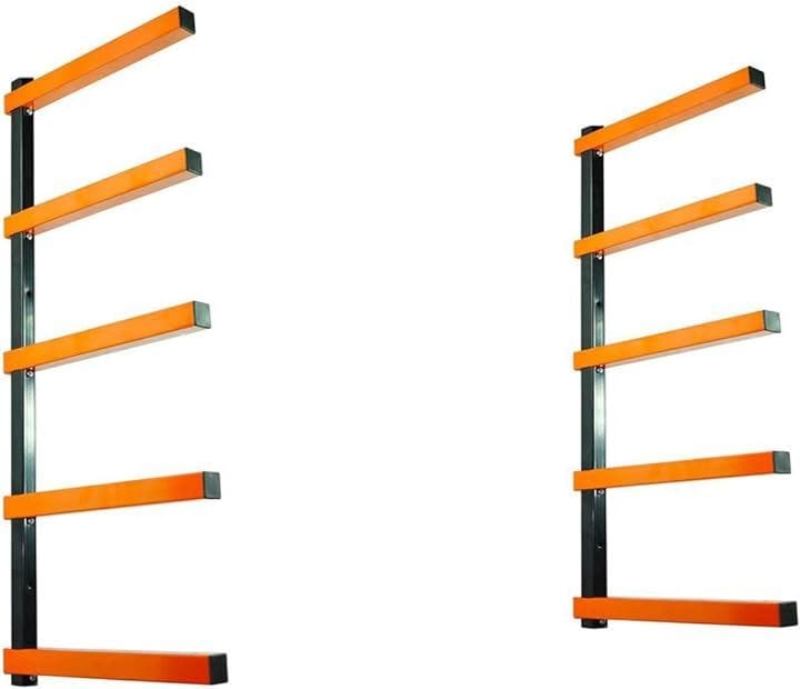 KF1005 木材収納ラック 壁掛け式 五段 ストレージ 高さ850mm 幅1220mm~1800mm 棚330mm(Medium)