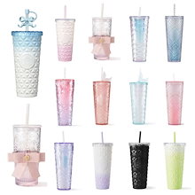 公式正規品！【当日出荷！本日限り！】 韓国タンブラー タンブラー ウィンタースノーフレーク ストローカップ 可愛い おしゃれ 誕生日