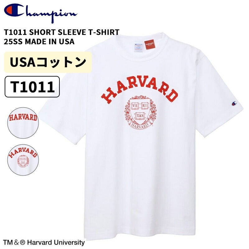 チャンピオン T1011 メンズ 半袖Tシャツ カレッジ プリント ティーテンイレブン ショートスリーブTシャツ 25SS c5-b307
