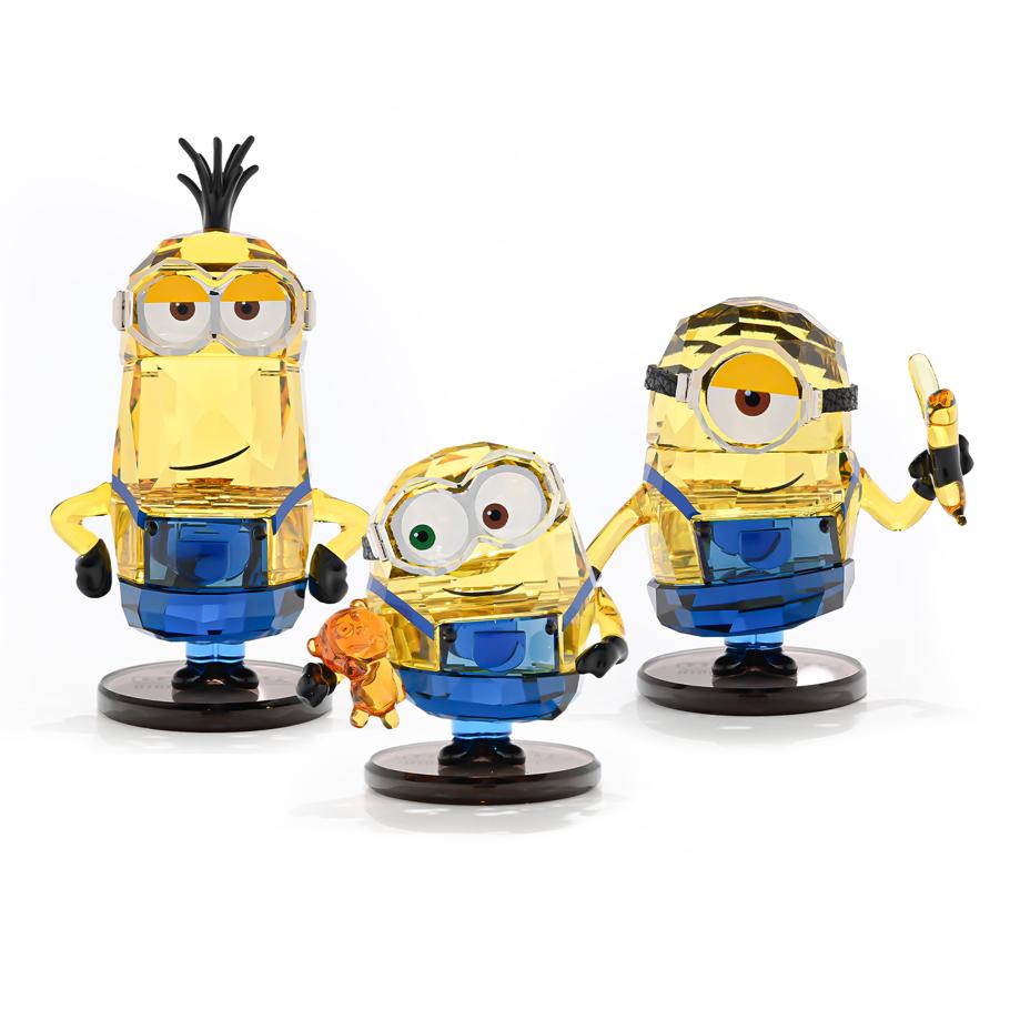 クリスタルフィギュア フィギュリン ミニオンズ 3体セット ボブ スチュアート ケビン 5692027 5692028 5692029 インテリアオブジェ 置物