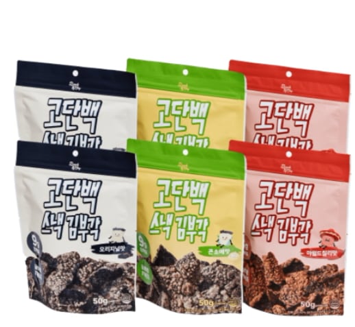 （釜閣＆チップ）高タンパクスナックキムブガクベストピック5種6個//ダイエット食品/低カロリー/韓国のおかず/海苔/お弁当のおかず/ビールのおつまみ//韓国菓子/韓国料理/韓国キム