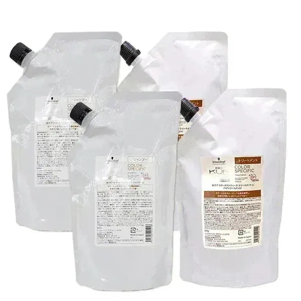 BCクア カラースペシフィーク シャンプー a 600mL 2個 + トリートメント a 600g 2個 詰め替えセット