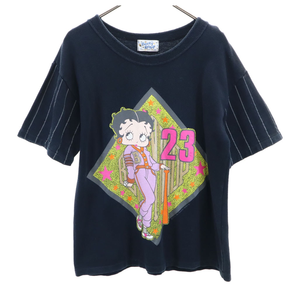 ベティーブープ 半袖 スウェット Tシャツ ブラック系 Betty Boop レディース 4,750円