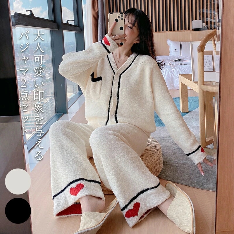 ルームウェア パジャマ レディース 部屋着 冬 総ボア ボア セットアップ 着る毛布 グッズ 2点セット 上下セット 洗濯可能 洗える ウォッシャブル 丸洗いOK 秋冬ルームウェア 秋冬パジャマ 日常