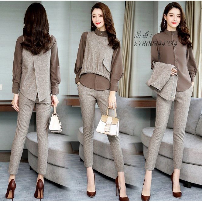 セットアップ スーツ レディース 3点セット スーツ シャツ フォーマル オフィス 通勤 セレモニー