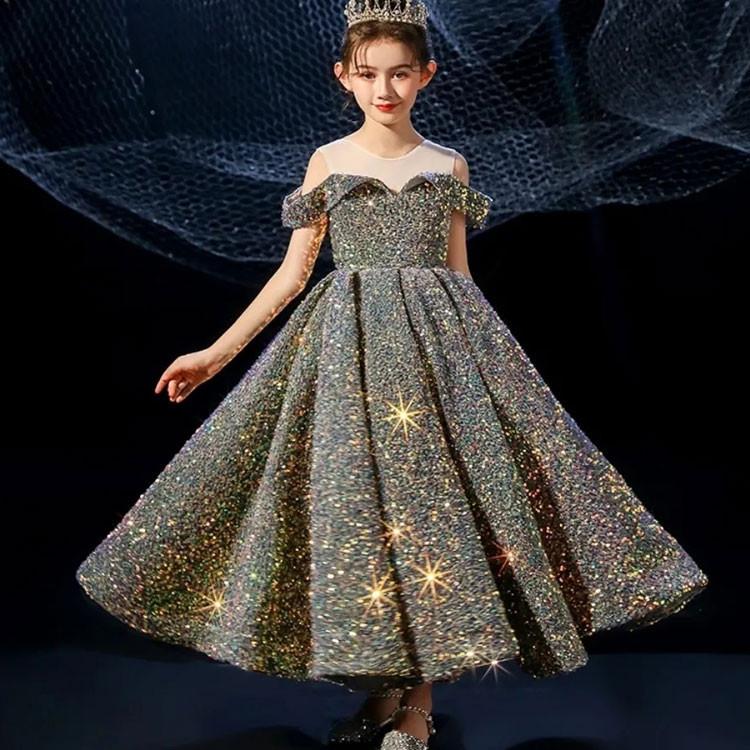 子供ドレス 発表会 ピアノ発表会 女の子 発表会 ロングドレス パーティードレス フォーマル キッズ ジュニア入学式 撮影用 結婚式 七五三 演奏会 子ども服