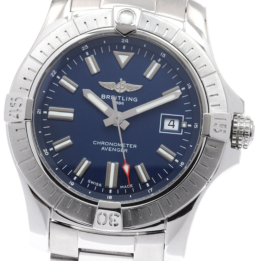 ブライトリング BREITLING A17318 アベンジャー オートマチック 43 デイト 自動巻き メンズ 良品 保証書付き_955731【中古】
