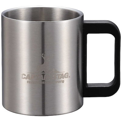 他サイト： キャプテンスタッグ　アウトドア用品NEWフリーダム ダブルステンマグカップ350ml　UH-2012の商品画像