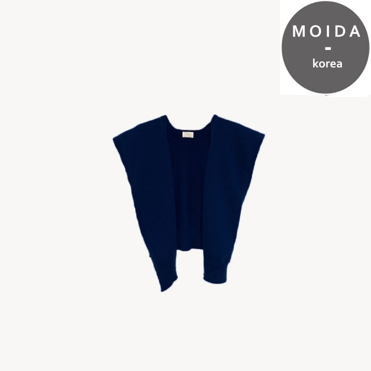 ニットレイヤードショールマフラー (navy color)