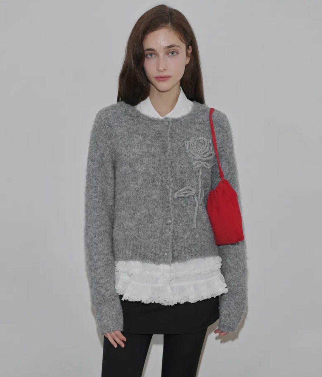 韓国アイドル着用　ローズ　フラワー　カーディガン 15,199円