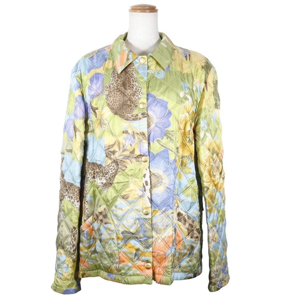 Salvatore Ferragamo サルヴァトーレフェラガモ キルティング 中綿 その他アウター シルク 黄 レディース 中古品 Aランク