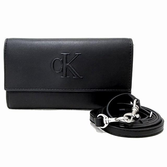 Calvin Klein カルバンクライン アウトレット スカルプト インプレッション ハンドル ストラップ付き ウォレット 長財布 4K1006G 001 8,134円