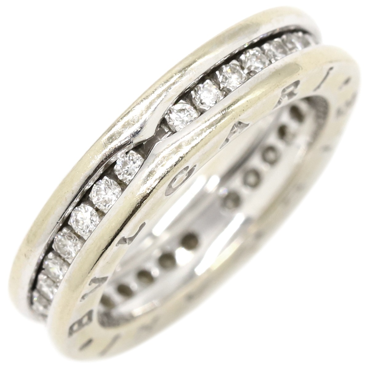 ブルガリ BVLGARI リング 指輪 ビーゼロワン B-zero1 ダイヤリング K18WG ホワイトゴールド #52(JP12) 750WG 18金 12号【中古】
