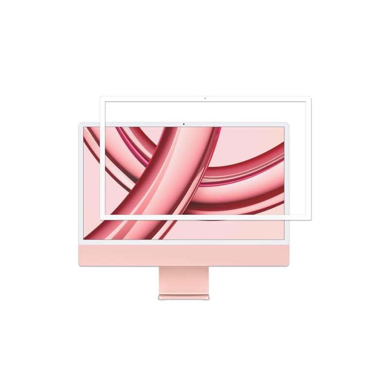 iMac 24インチ 2023年 M3 /2021 用 フィルム 保護フィルム 粘着式 ブルーライトカット 繰り返し 脱着可能