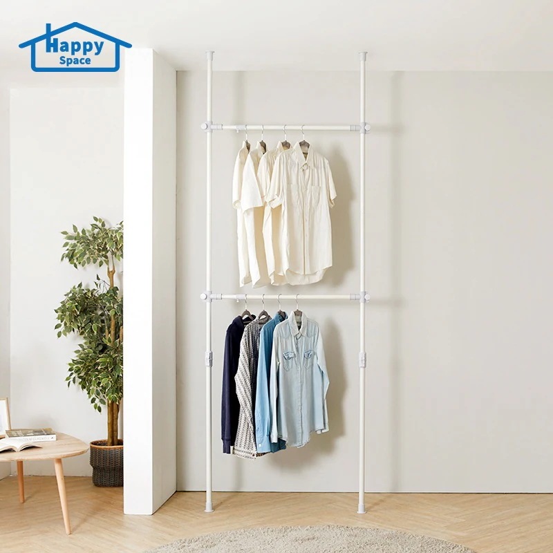 人气SALE ハンガー ラック パイプ 大容量 つっぱり 伸縮 高さ調節 新生活 家具 伸縮式ハンガーラック