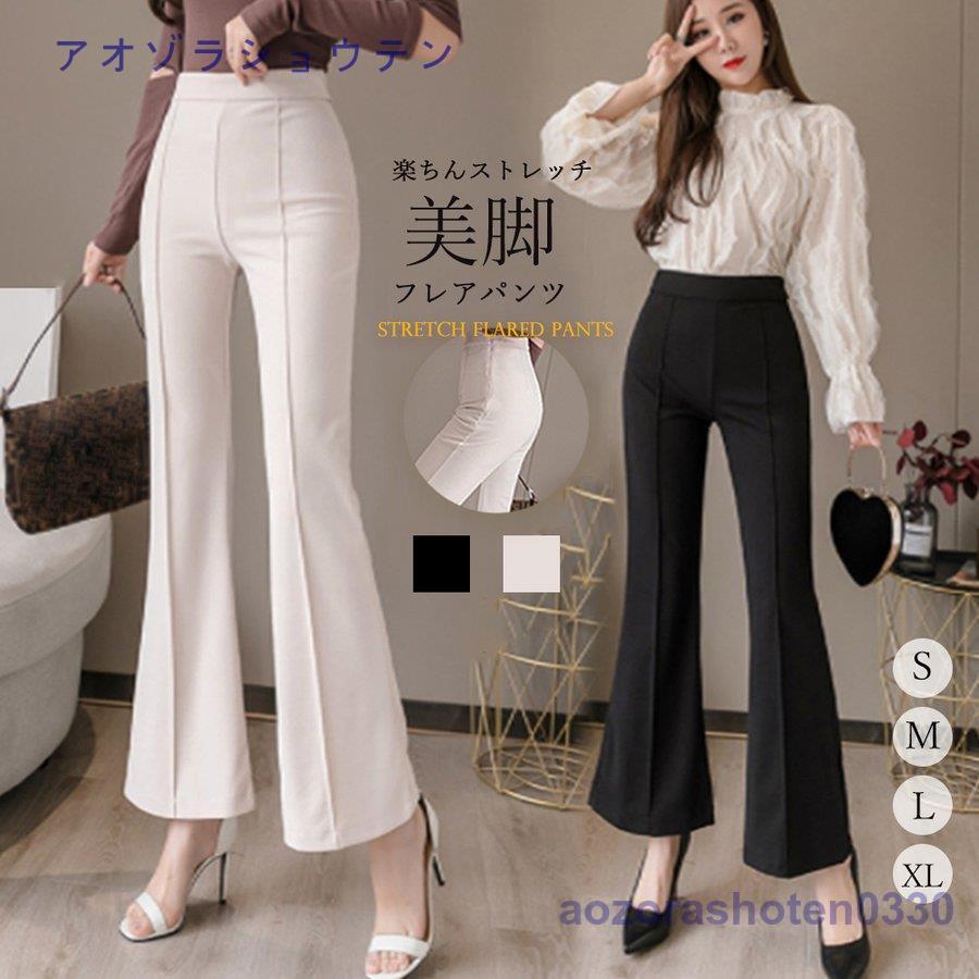 美脚 セミフレアパンツ レディース 韓国 6,213円