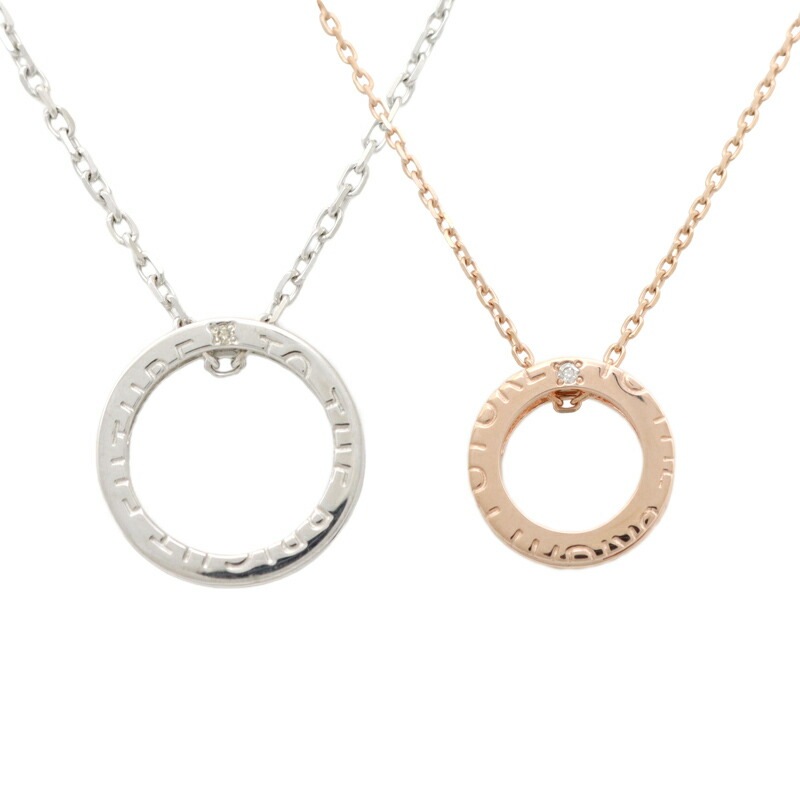 リボン済＆紙袋 正規品 ペアネックレス レディース ネックレス ダイアモンド サークルモチーフ 4度 ペンダント プレゼント シルバー 祝い 喜ばれるギフト 名入れ
