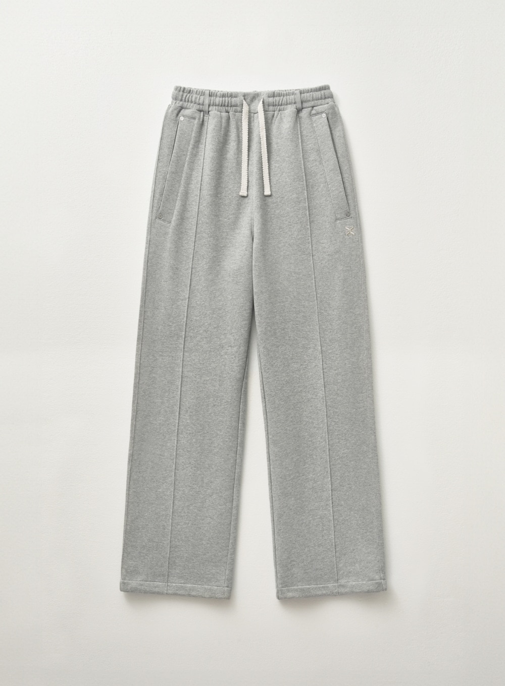 【SATUR】 (W) TEO COTTON BANDING SWEATPANTS : MELANGE GREY