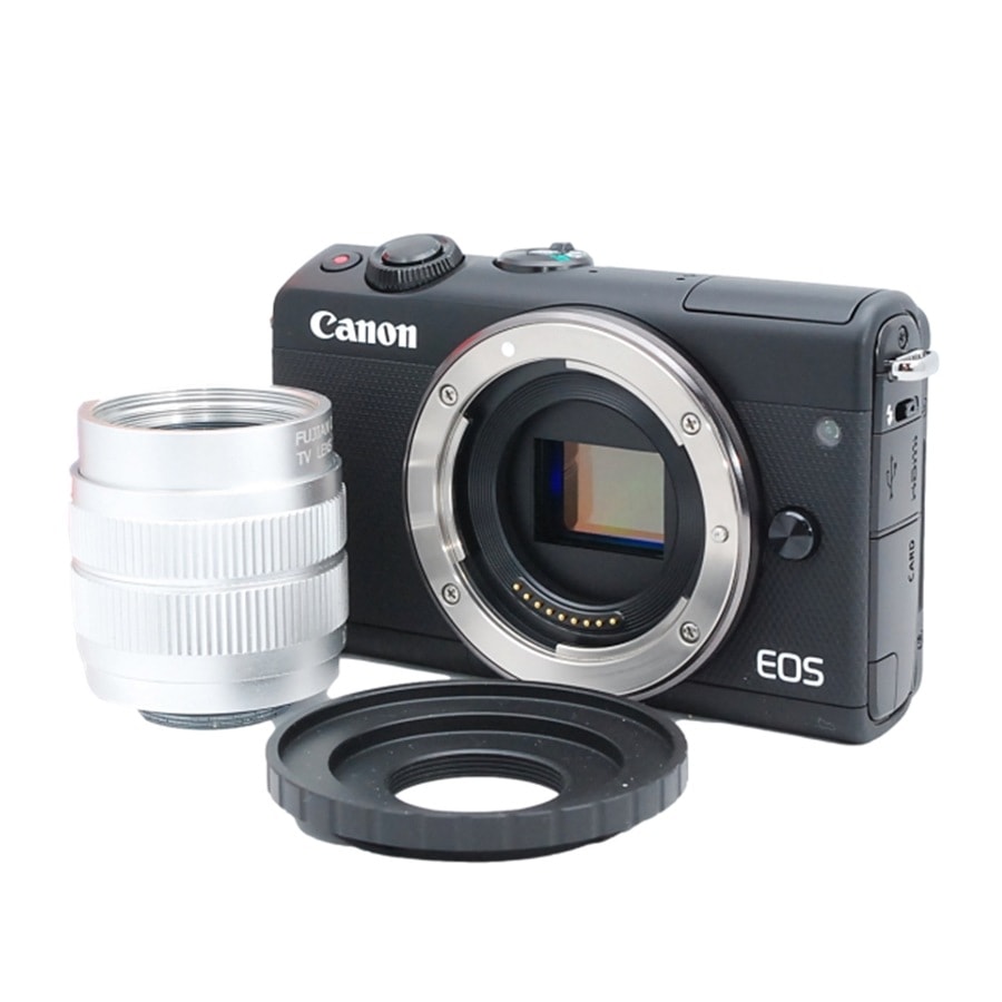 EOS M100 MF 35mm F1.7 レンズセット ブラック ミラーレス 一眼レフ カメラ 中古 47,580円