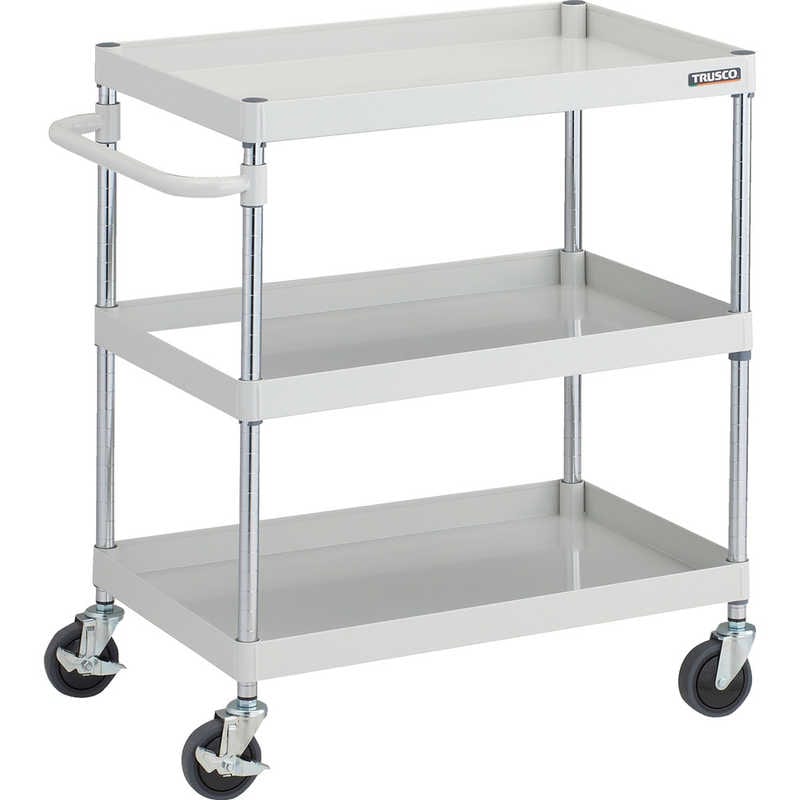 トラスコ中山　フェニックスワゴン抗ウィルスハンドル省音750X500XH8803段W色　PEW973AW