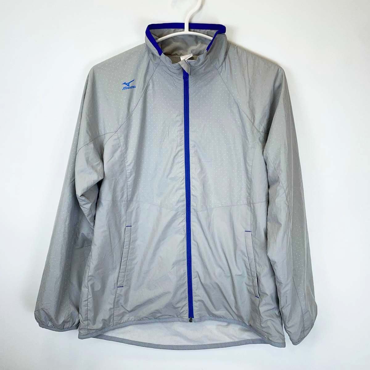 【中古】ミズノ クロスティック ブレスサーモ ウォーマーシャツ M グレー(ドットパターン) 32JE4841 レディース MIZUNO ウインドブレーカー 防寒 裏地 ランニング スポーツウェア