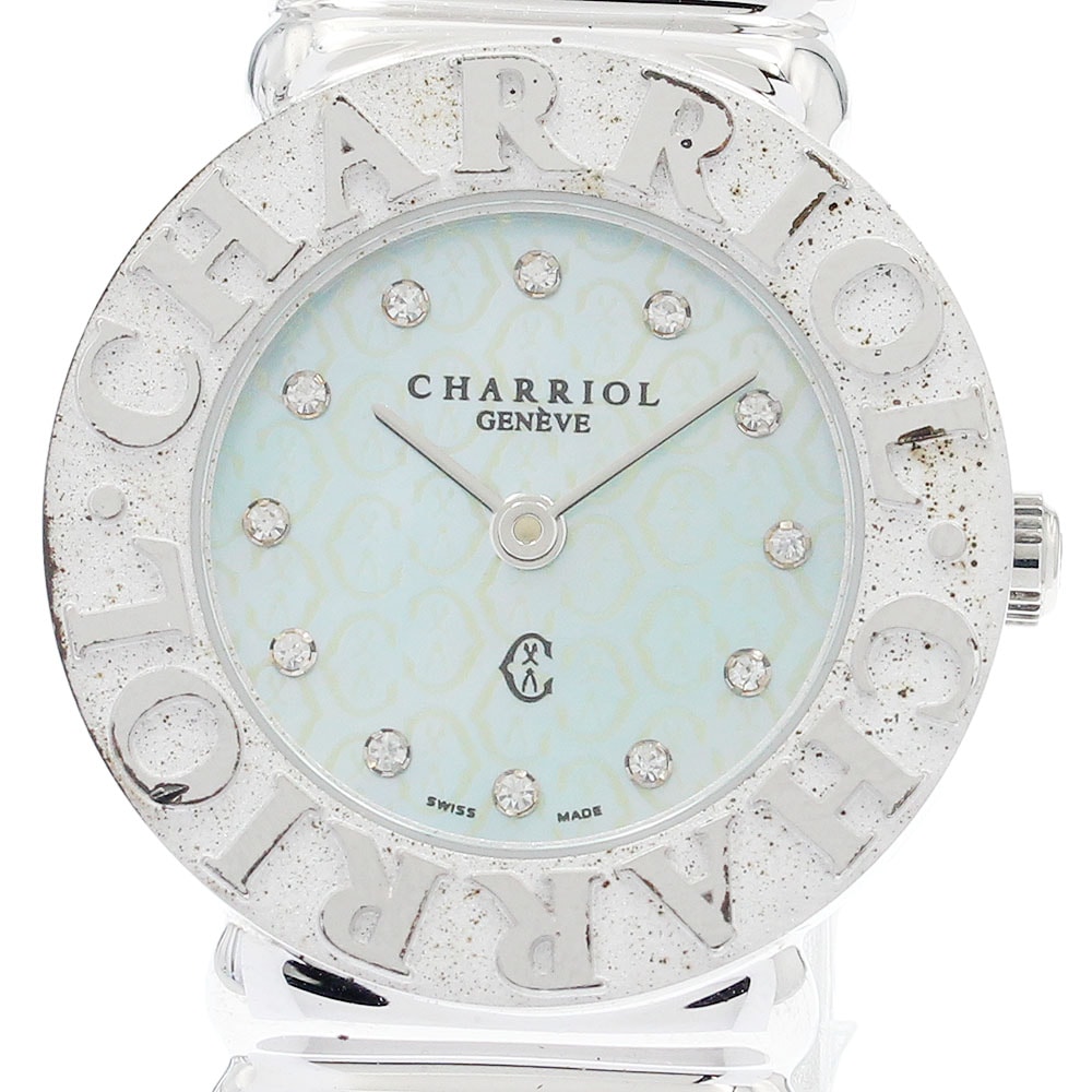 シャリオール CHARRIOL 0285 サントロペ 12Pダイヤ クォーツ レディース _948830【中古】