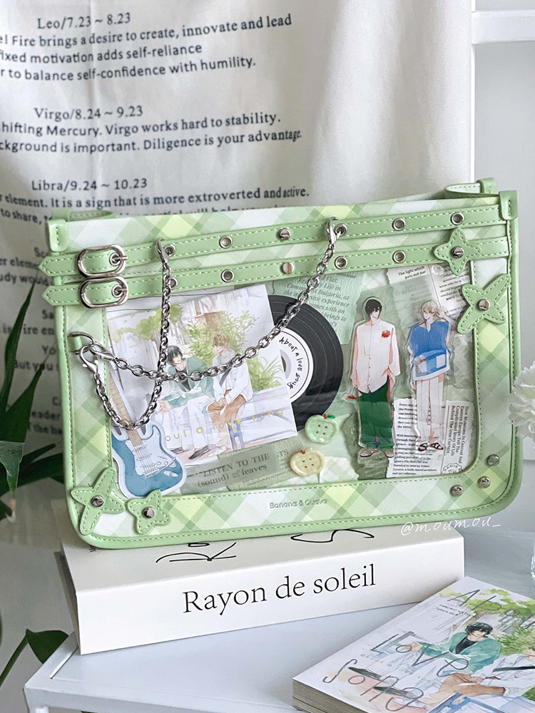 星相鎖格紋大食量痛包日常大容量シングルショルダーバッグ