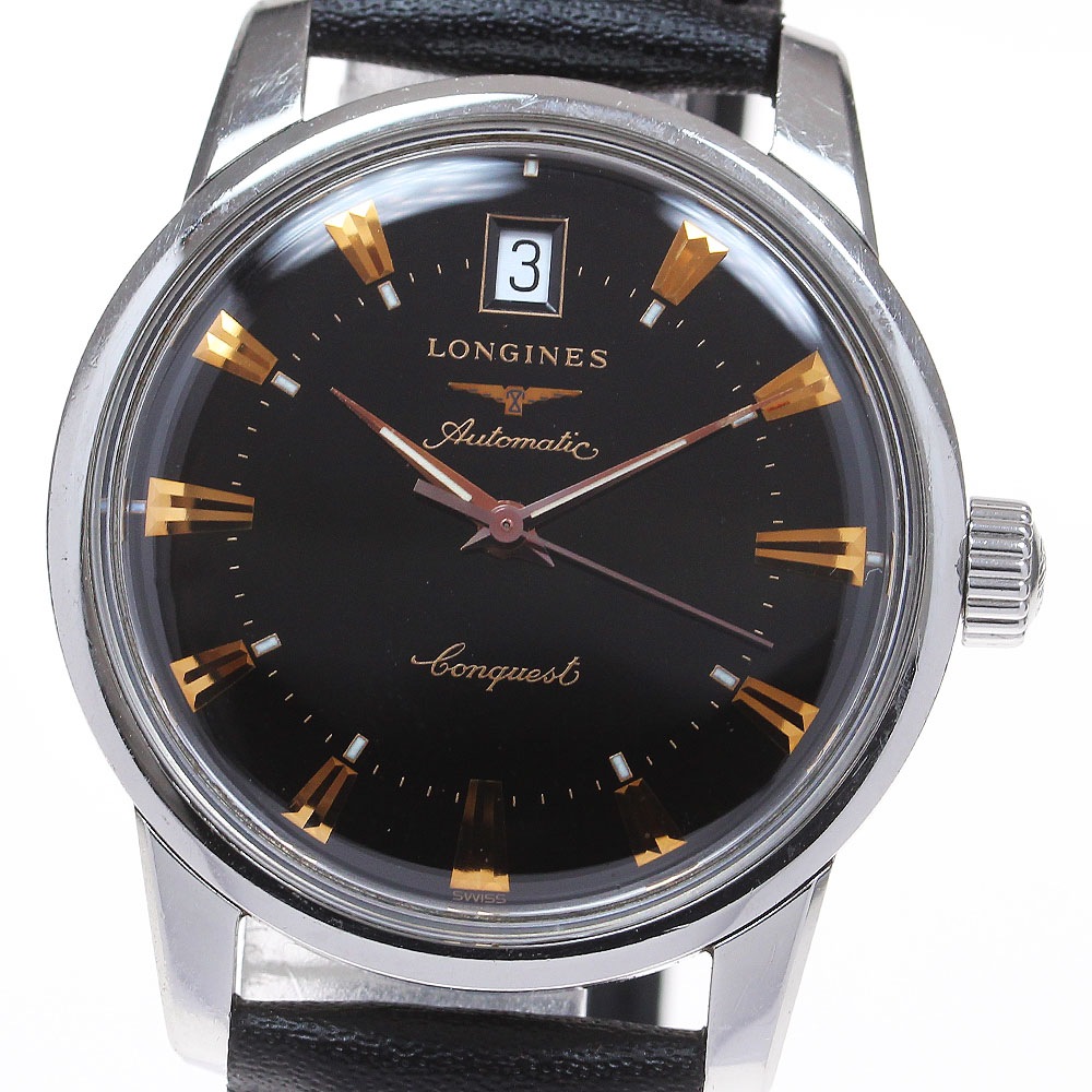 ロンジン LONGINES L1.611.4 コンクエスト デイト 自動巻き メンズ _844346【中古】
