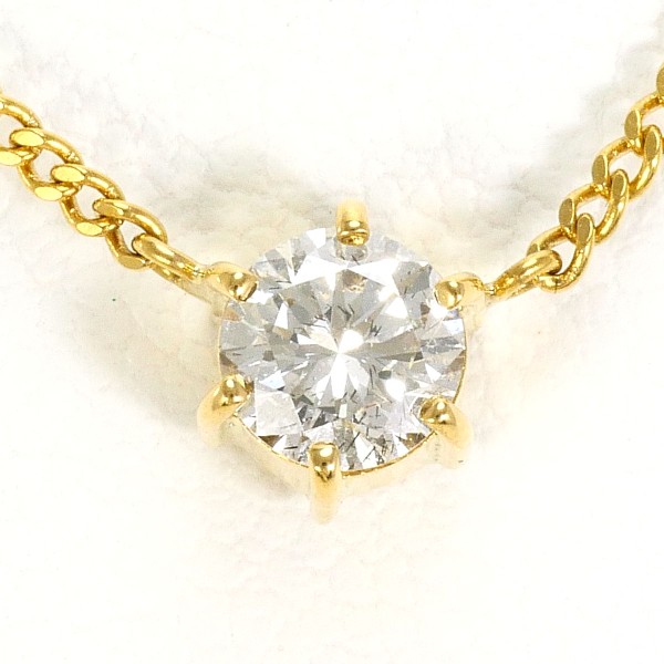 K18 18金 YG イエローゴールド ネックレス ダイヤ 0.31 鑑別書 ジュエリー 中古