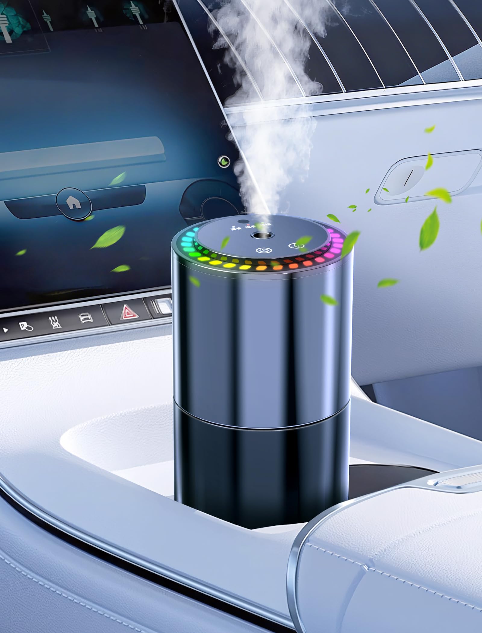 【2026新登場180mL で 16 ヶ月持続】TOPGO 車 アロマディフューザー 超音波霧化【静音 自動ON/OFF 音楽連動雰囲気ライト 内蔵バッテリー】ガーデニア ホワイトティーの香り フラ