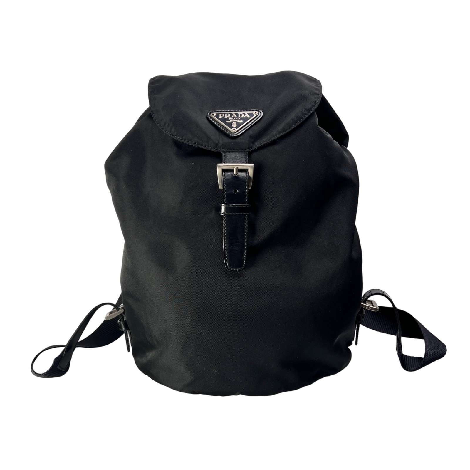 PRADA プラダ 三角ロゴ ナイロン バックパック・リュック 黒 A-13800