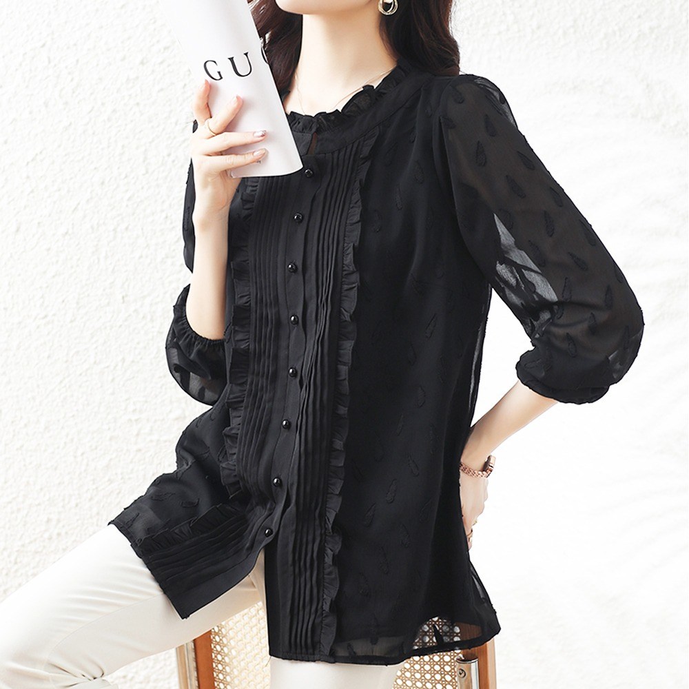 ジェニーラッフルピンタックブラウス 4,845円