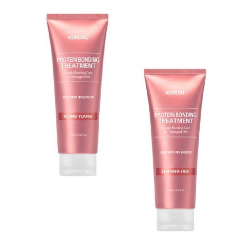 クンダルプロテインダメージケアトリートメントイランイラン250ml +レザーアイリス250ml香りのあるしっとり柔らかい