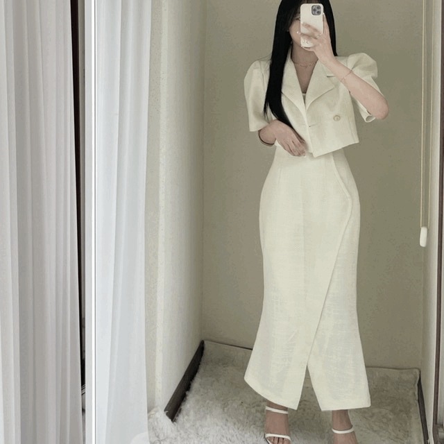 イル ツイード マーメイド ロング スカート