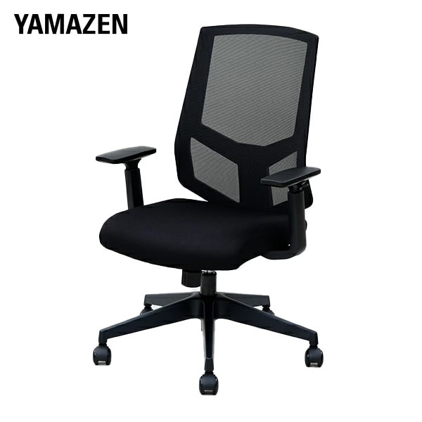 オフィスチェア メッシュ ハイバック 肘付き BCM-A46 ブラック