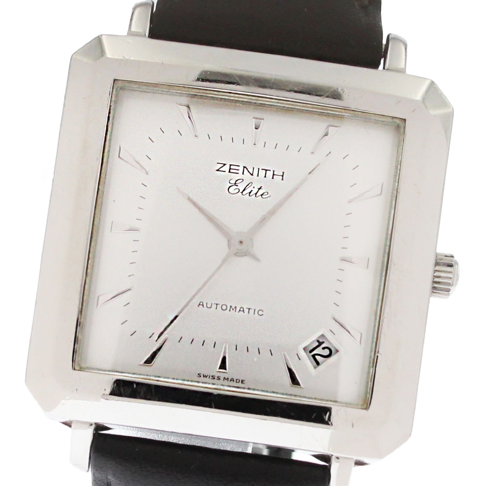ゼニス ZENITH 90/01.0100.670 エリート スクエア デイト 自動巻き メンズ _871825【中古】