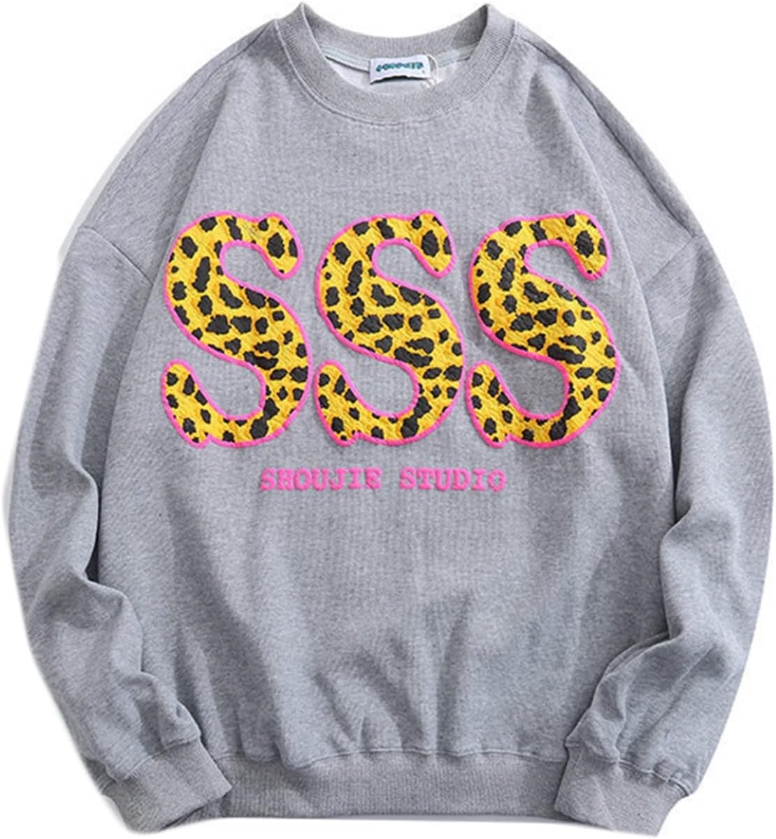 春服 男性 長袖 パーカー プルオーバー ヒョウ柄 個性的 ビッグシルエット 流行し 通気 伸縮性 クルーネック 体型パカー トップス トレーナー コンフォート 柔らかい 丈長め カジュアル シンプル