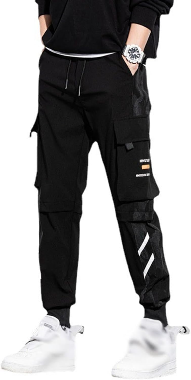 カーゴパンツ メンズ バギーカーゴパンツ ストレート ロングパンツ ルーズワイドレッグ ゴム紐 ポケット付き 袴パンツ ボトムス 定番 リラックス おしゃれ 旅行 ストリート系 お兄系 原宿