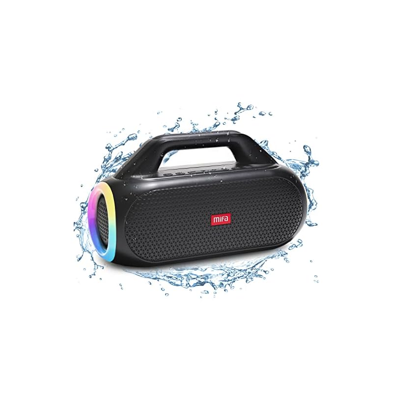 MIFA WildBox Bluetoothスピーカー (IP67防水 60W出力 大音量 重低音 Bluetooth5.3スピーカー)ワイヤレスポータブル/24時間連続再生/USB C充電/パワーバ