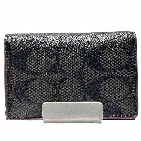 コーチ シグネチャー 91633 カードケース 名刺入れ ユニセックス 【中古】