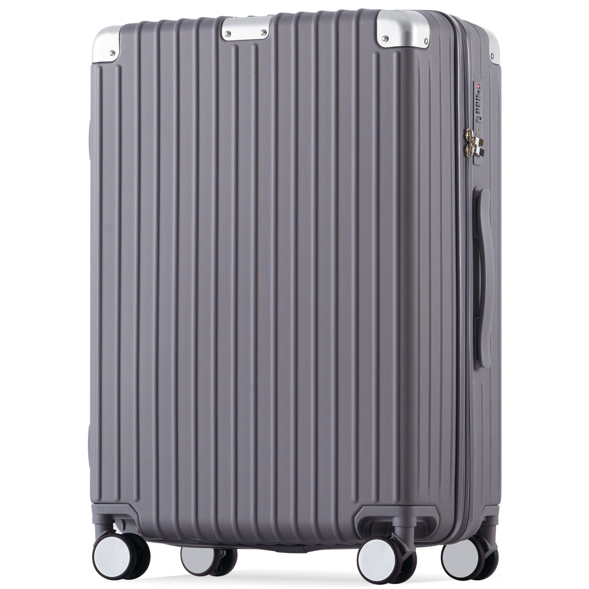 【2枚購入で100円OFF】スーツケース Mサイズ キャリーケース キャリーバッグ Mサイズ ストッパー付き アルミコーナーパッド 3日~7日 大容量超軽量 軽い おしゃれ かわいいダブルキャスター